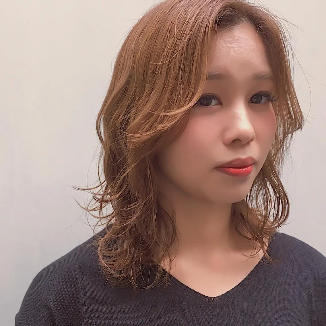 ミディアム レイヤーカット カット ヘアカラー 山中 直輝のヘアスタイル