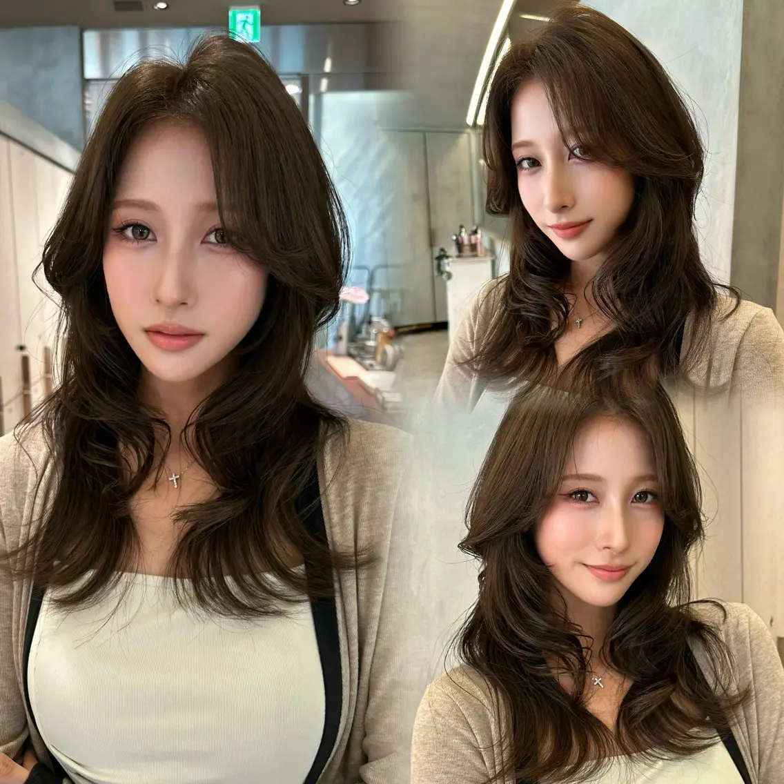 ミディアム ミディアムレイヤー くびれヘア 顔周りカット 韓国風ヘア レイヤーカット カット ヘアカラー トリートメント ヘアセット 銀座副店長/レイヤー /髪質改善/田島のヘアスタイル