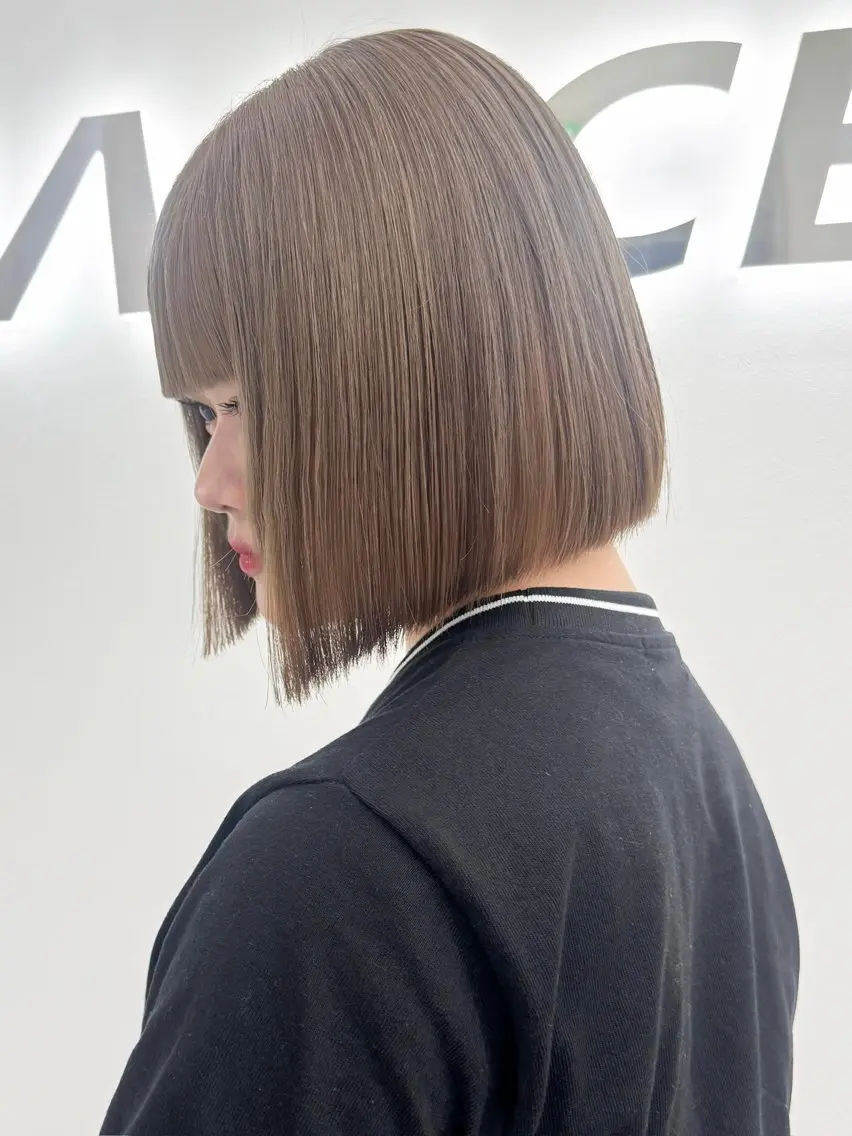 ショート カラー ヘアアレンジ カット トリートメント ヘアセット 縮毛矯正🤍 盛れるボブ/ひかりのヘアスタイル