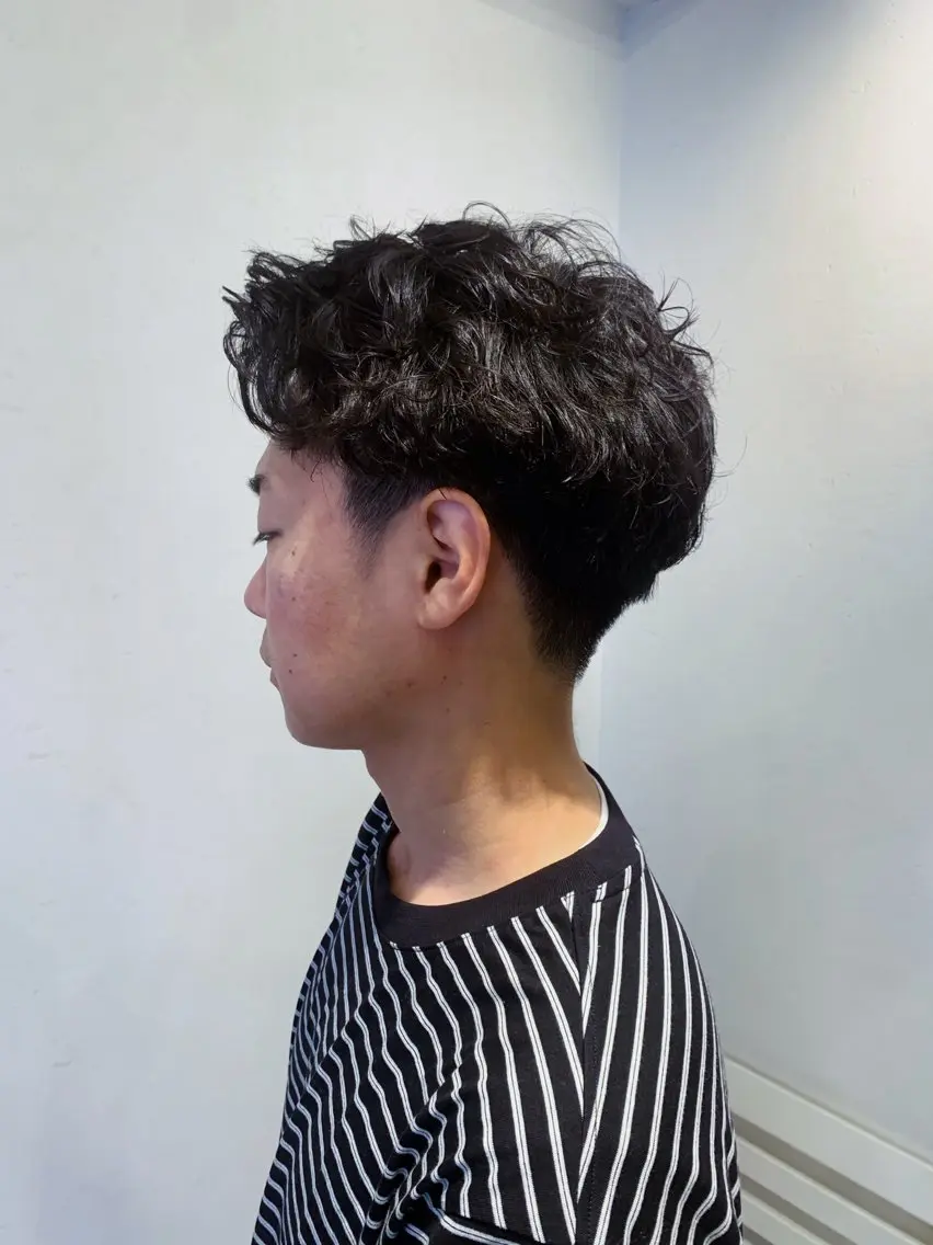 パーマ メンズ メンズパーマ カット パーマ Cecil hair 西川 翔馬のヘアスタイル