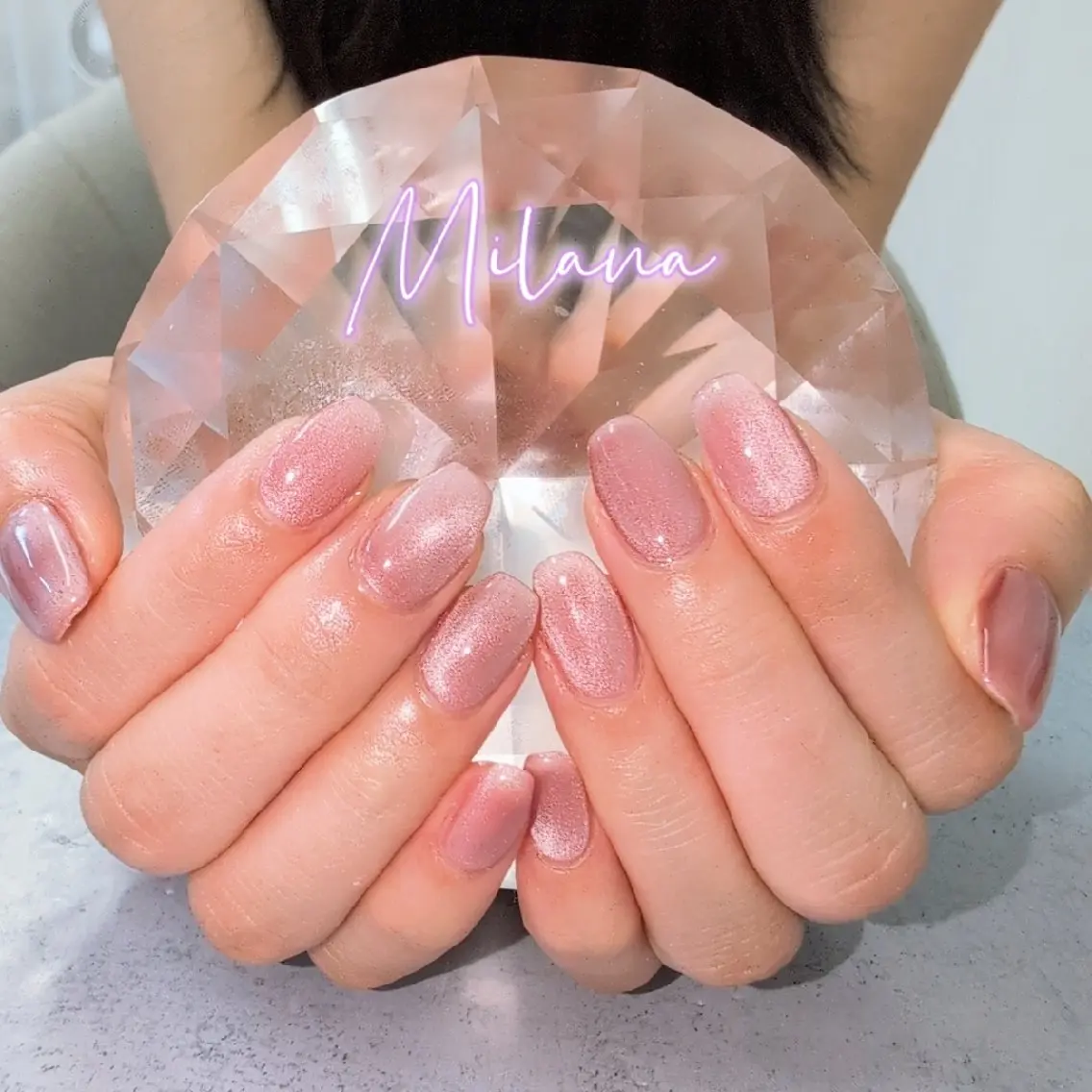 ネイル マグネットネイル ワンカラーネイル ハンドネイル Milana 川瀬のネイルデザイン
