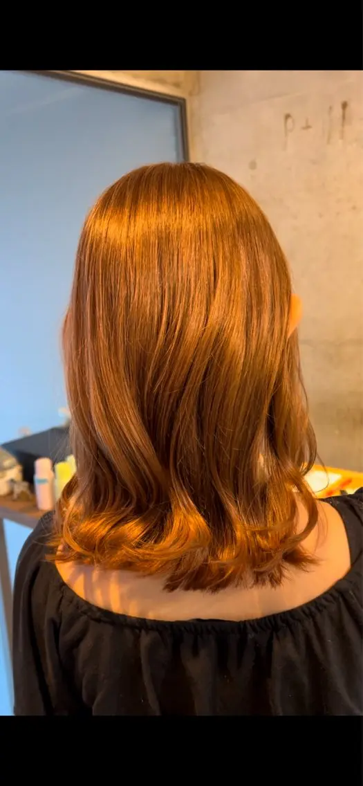 ミディアム カラー ブロンド EXCIA三宮 SHUNSEIのヘアスタイル