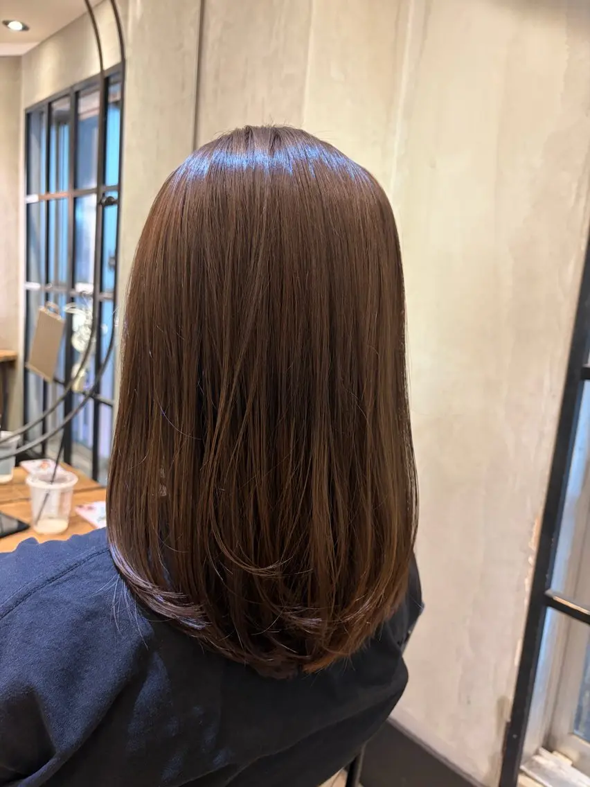 ミディアム カラー カット ヘアカラー トリートメント 新宿 /透明感カラー レイヤー/NANAのヘアスタイル