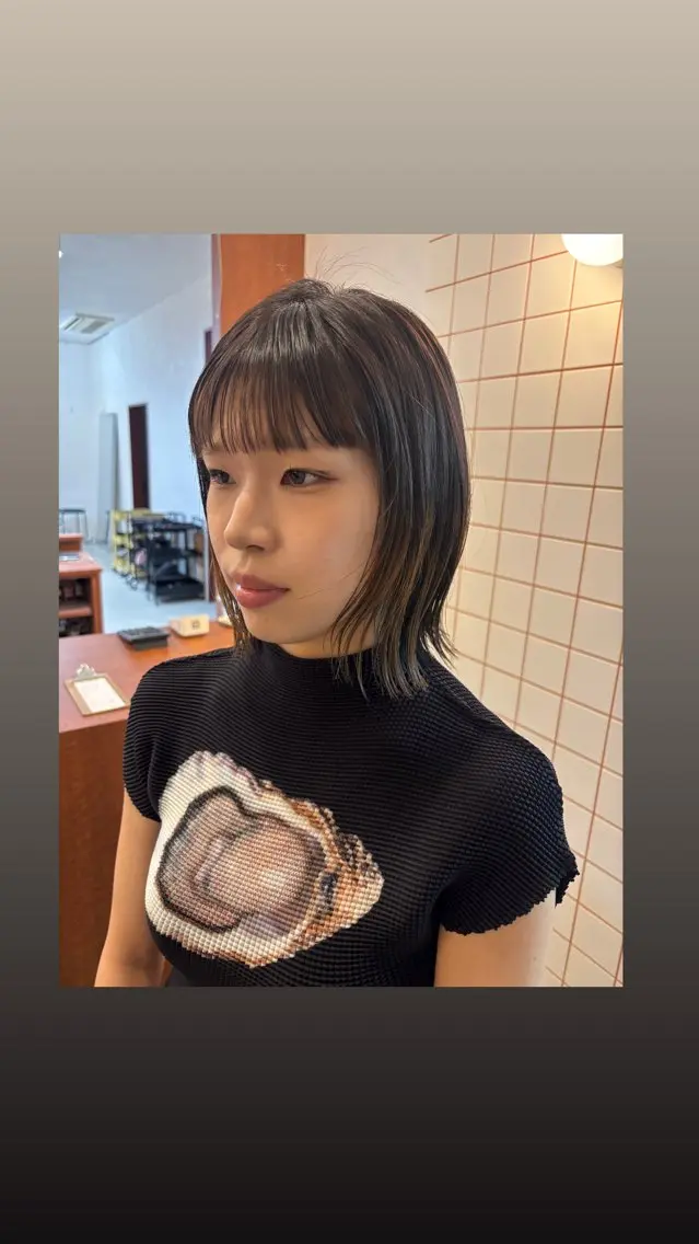 ミディアム カラー ヘアカラー illatos サヤナのヘアスタイル
