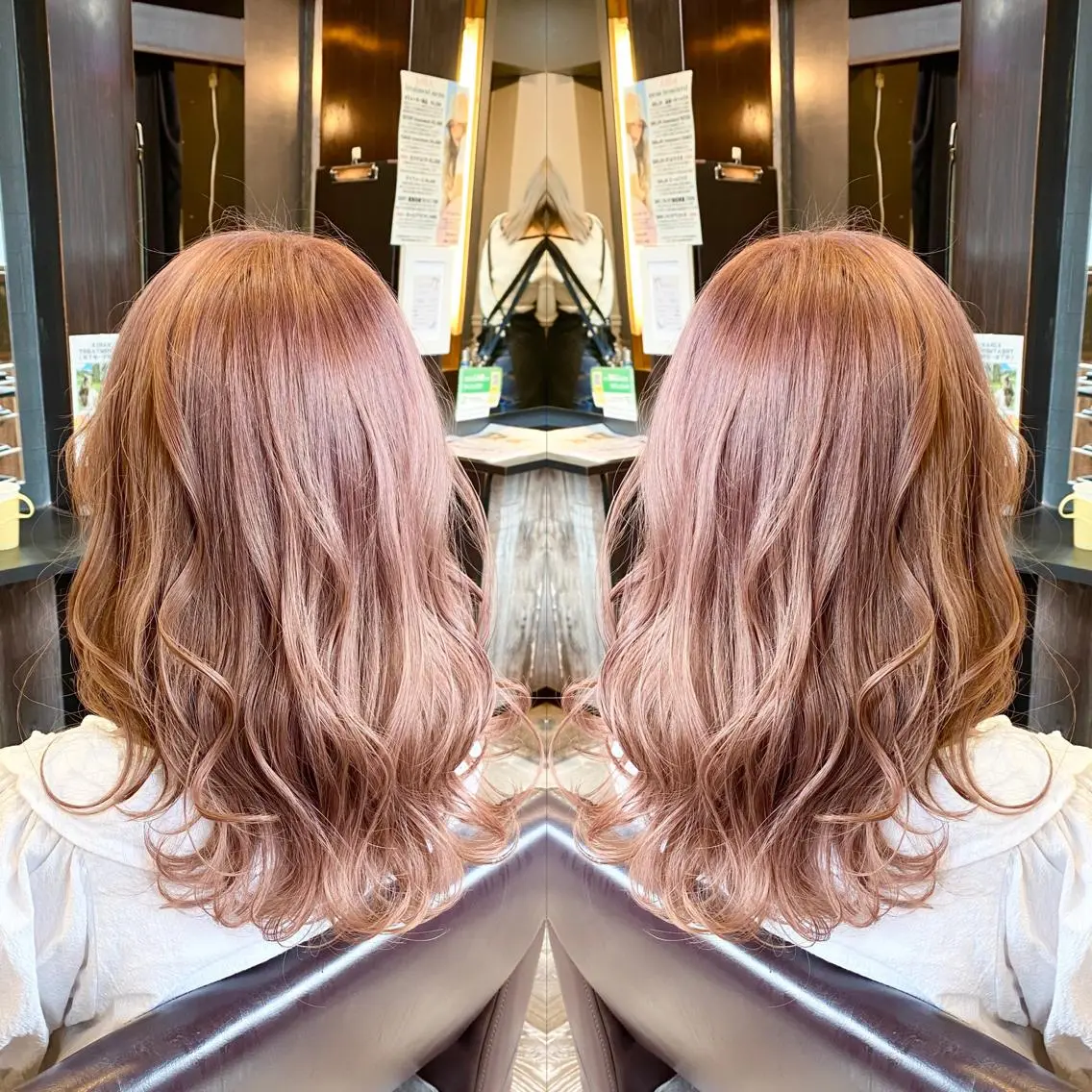 セミロング カラー ベージュカラー ピンクカラー ピンクベージュ 【KIRAキラ】佐門  翔太のヘアスタイル