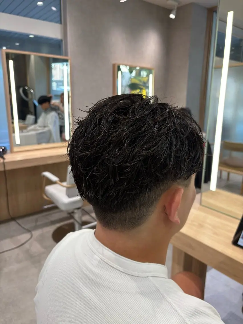 パーマ メンズ カット パーマ 縮毛矯正& 透明感カラー✨レオのヘアスタイル