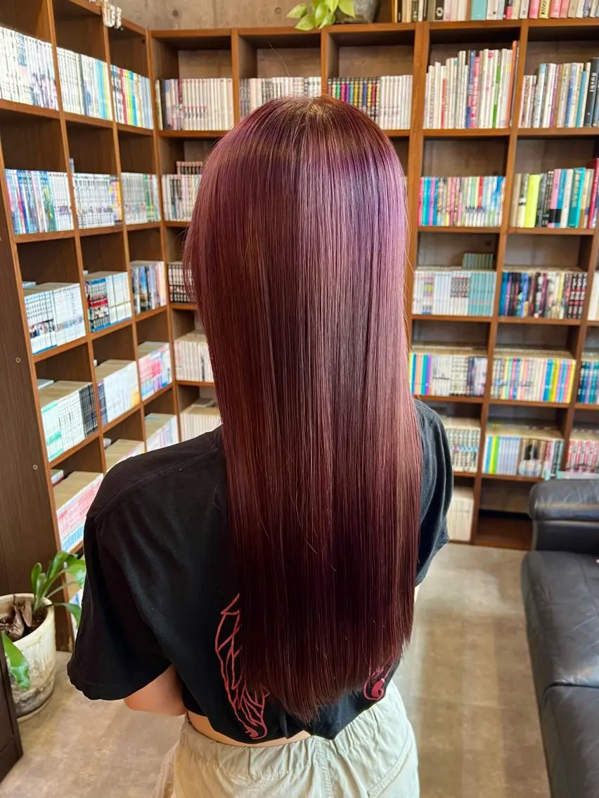 ロング ヘアカラー トリートメント 大武 楓のヘアスタイル