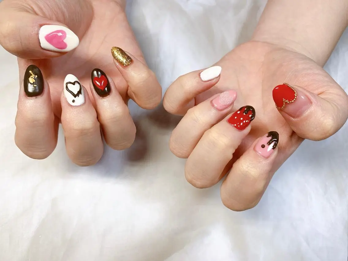 ネイル アートネイル クリアネイル ぷっくりネイル バレンタイン 痩身/脱毛/ネイル HARUKAのエステ・リラクイメージ