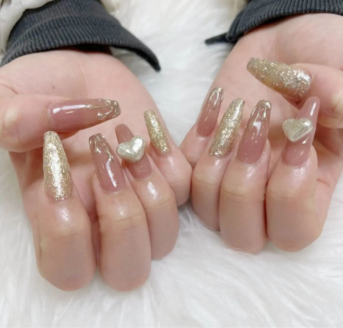 ネイル 長さ出し フットネイル ジェルネイル 韓国ネイル マグネットネイル #Amin nail salonのネイルデザイン
