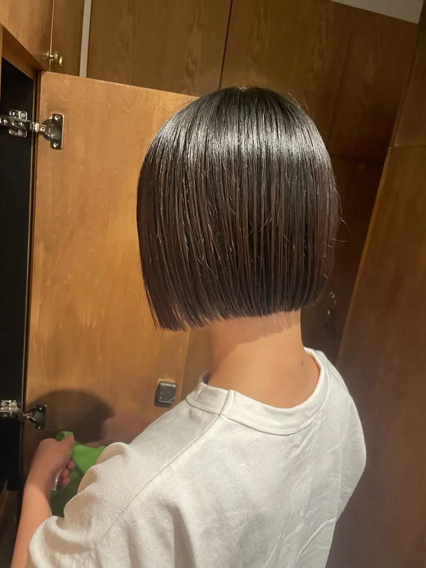 ショート ボブ 似合わせ♡レイヤー/ 暖色艶カラー/moeのヘアスタイル