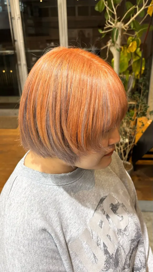 ショート カラー 🌞透明感ブリーチ ×レイヤー🌴ﾘｵのヘアスタイル