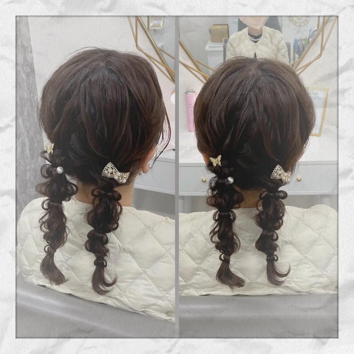セミロング ヘアアレンジ ツインテール ヘアセット ヘアセット/着付け 𓇼 まつもと𓇼のその他イメージ