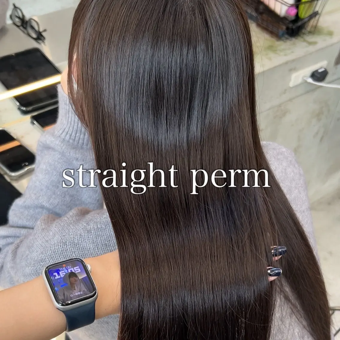 ロング 縮毛矯正 カット ヘアカラー 縮毛矯正 トリートメント ボブ/くびれボブ/ 髪質改善/Ru-kaのヘアスタイル