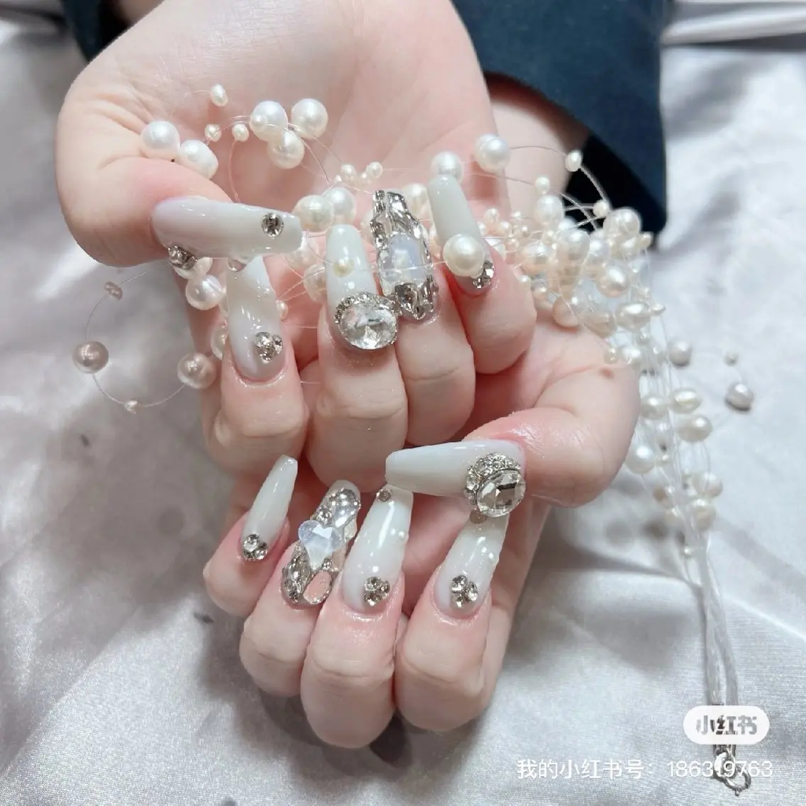 【オフなし】チップ長さ出し+ワンカラー/マグネット+パーツつけ放題の写真