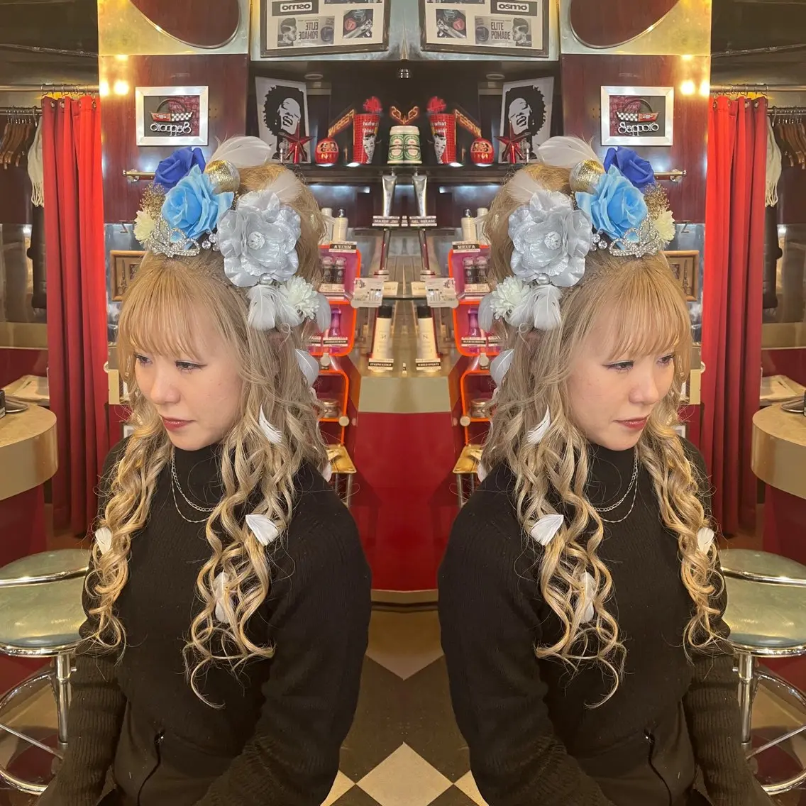 ヘアアレンジ 成人式 👑派手髪/カット 👑ANRYのヘアスタイル