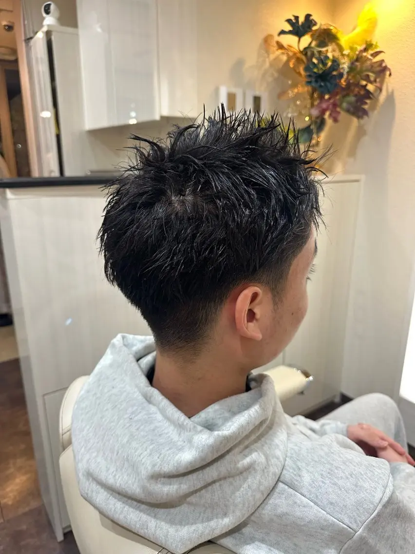 似合わせカット+パーマ+眉カットの写真