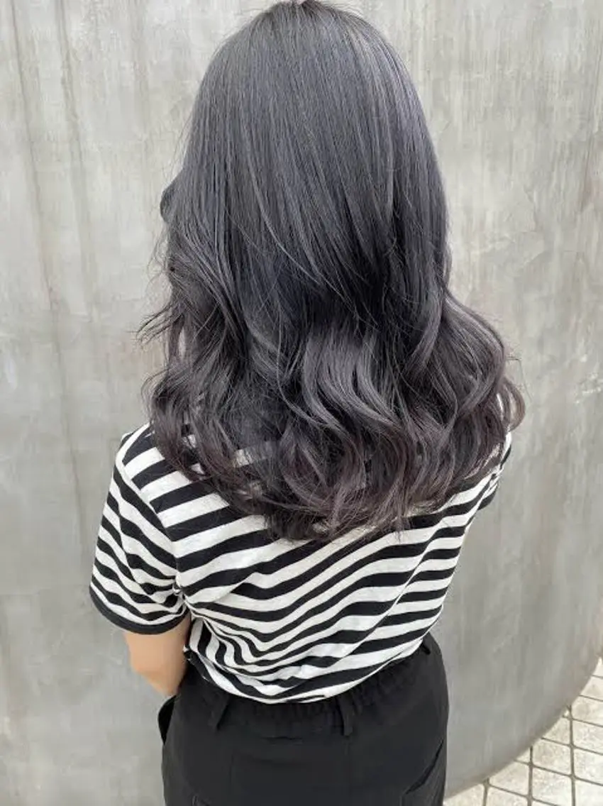 セミロング カラー 高橋 廉人のヘアスタイル