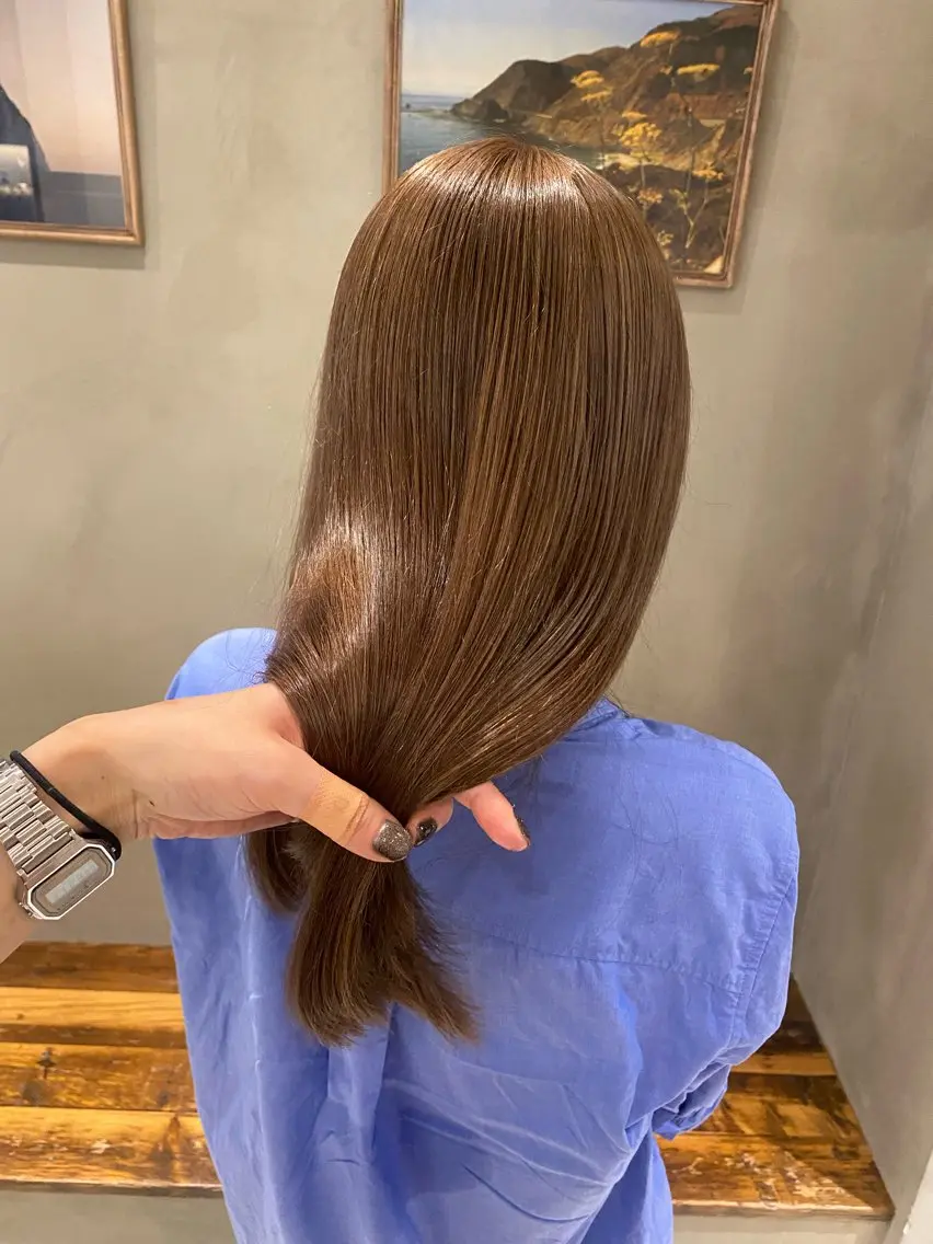 セミロング カット ヘアカラー トリートメント 新宿/顔周りカット +レイヤー=しずく♩のヘアスタイル