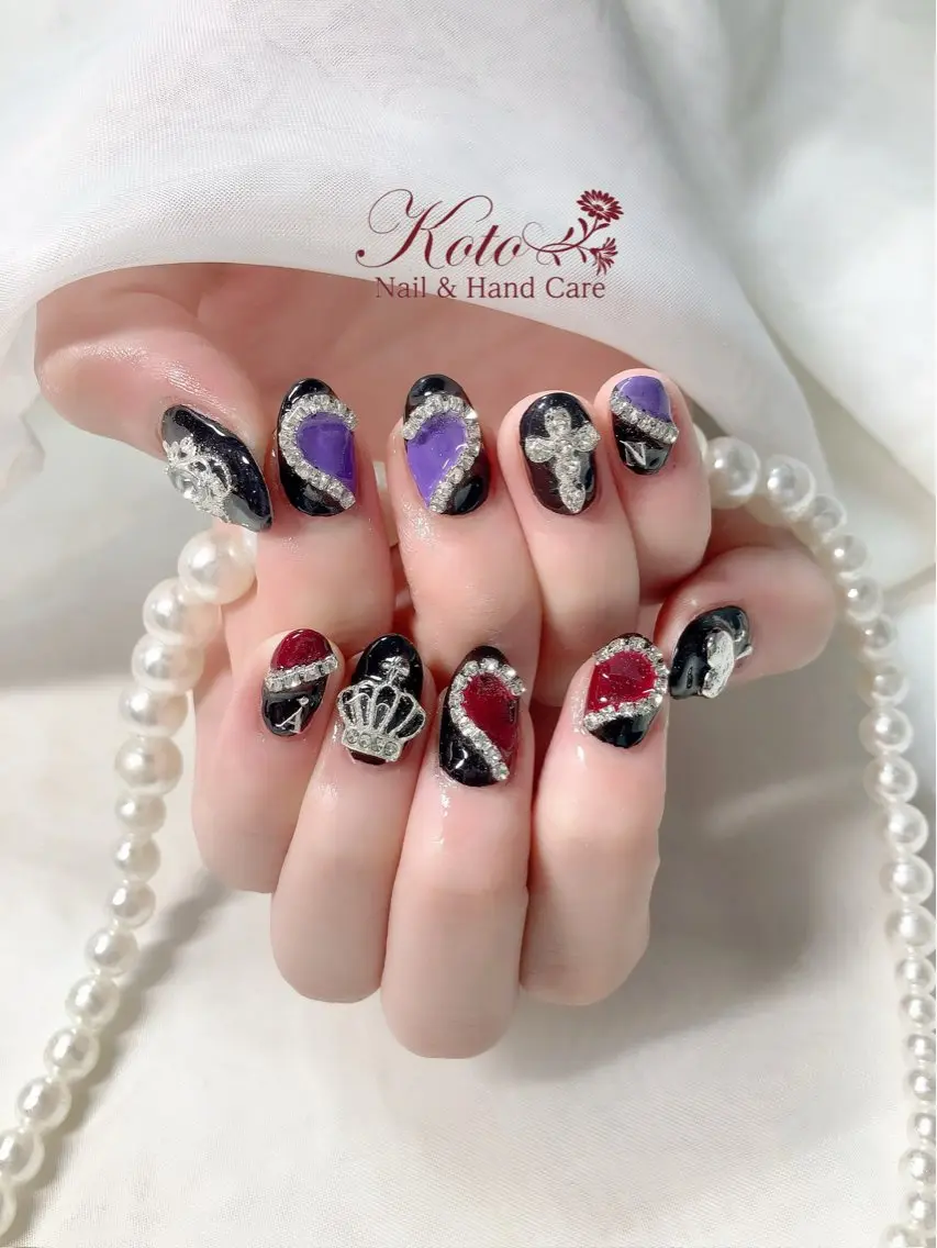 ネイル 長さ出し ジェルネイル 持ち込み ニュアンスネイル 赤色 ハンドネイル Nail Salon KOTOのネイルデザイン