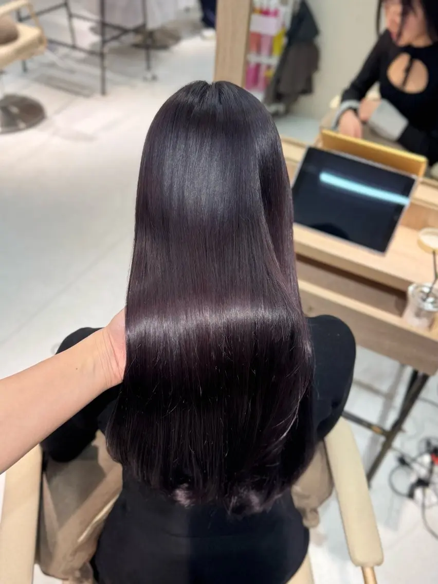 ロング カラー ラベンダーカラー ラベンダーグレー ヘアカラー トリートメント jupreÿ 𝒔𝒂𝒚𝒂🍓のヘアスタイル
