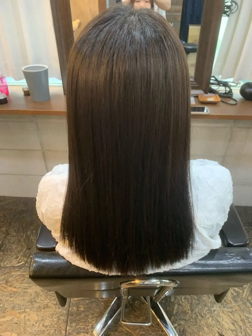 ロング 縮毛矯正 レベンス田町 西谷悠のヘアスタイル