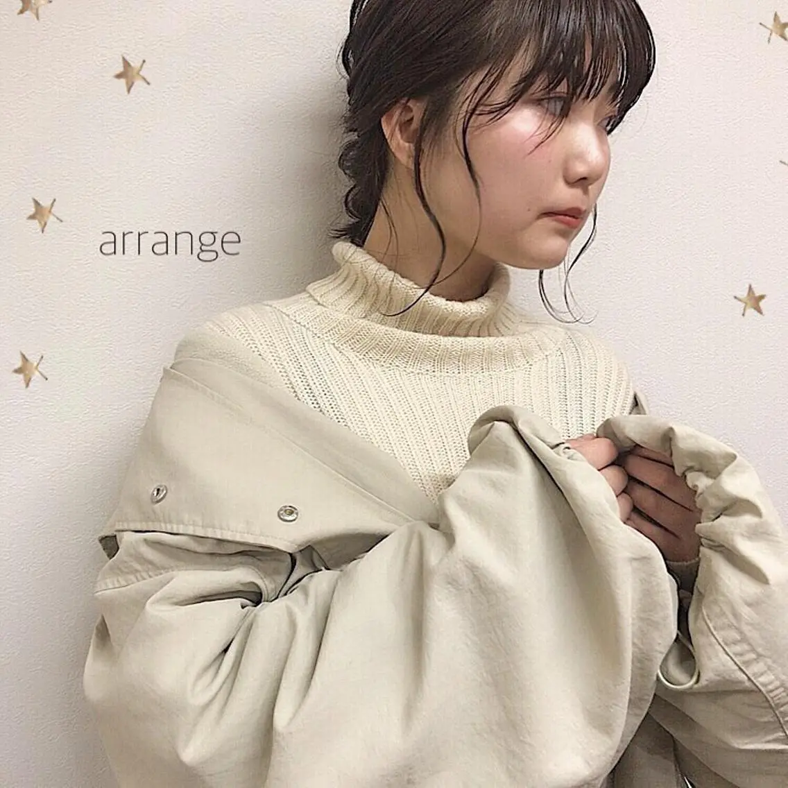 ミディアム ヘアアレンジ 市川 千夏のヘアスタイル