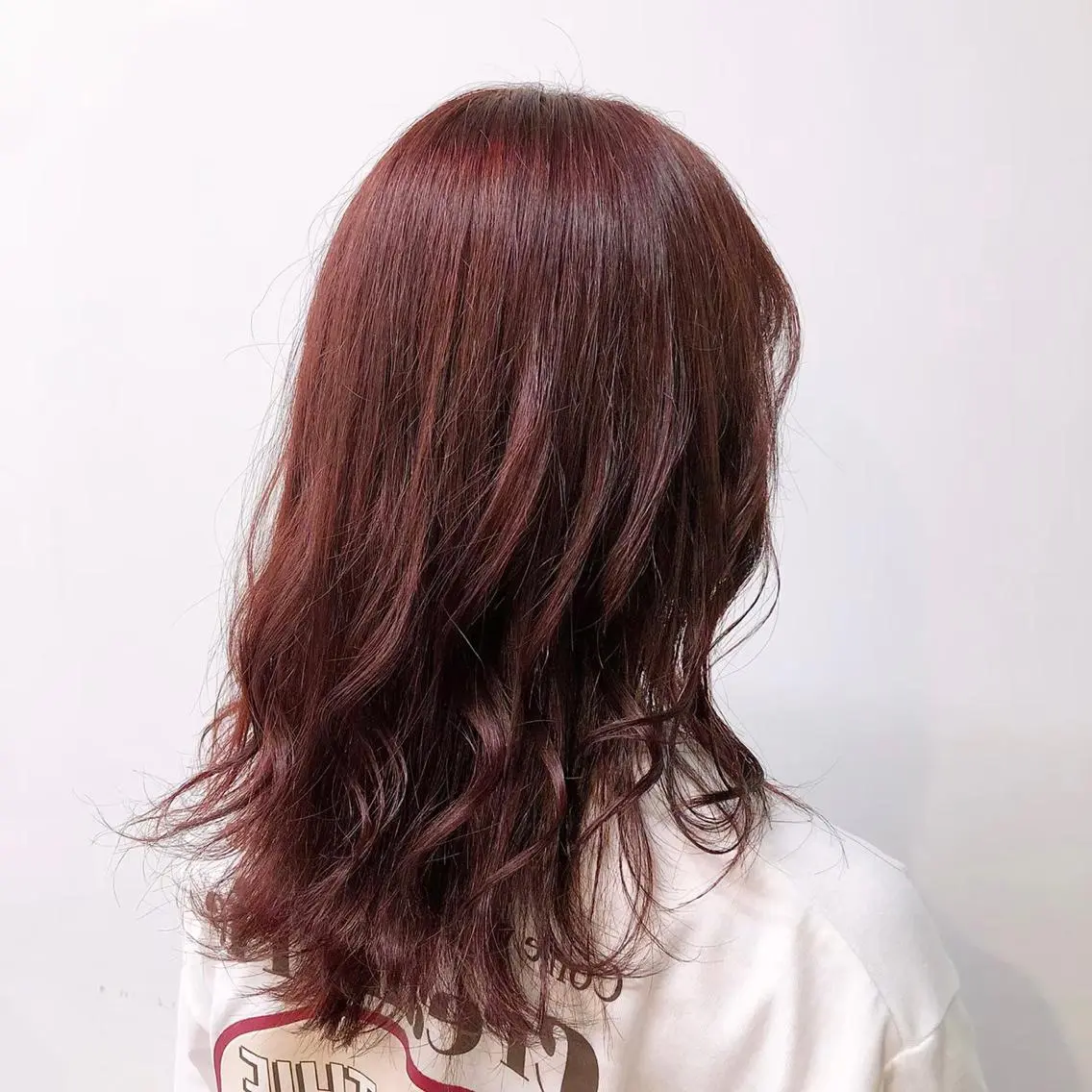 ロング カラー ブリーチ パープルカラー レッドカラー カット ヘアカラー ヘアセット 🤍韓国ヘア特化 🤍力丸🤍のヘアスタイル