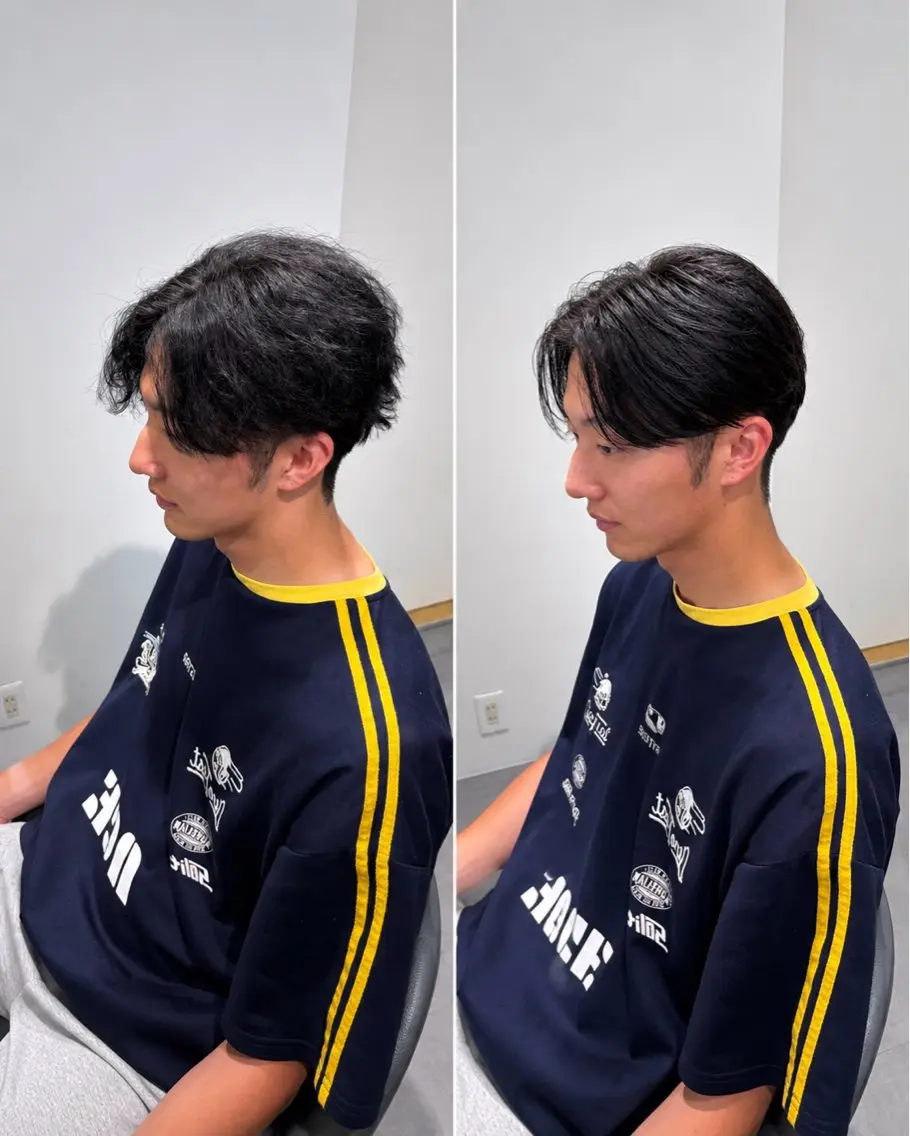 パーマ メンズ カット 縮毛矯正 濱口 健慎のヘアスタイル