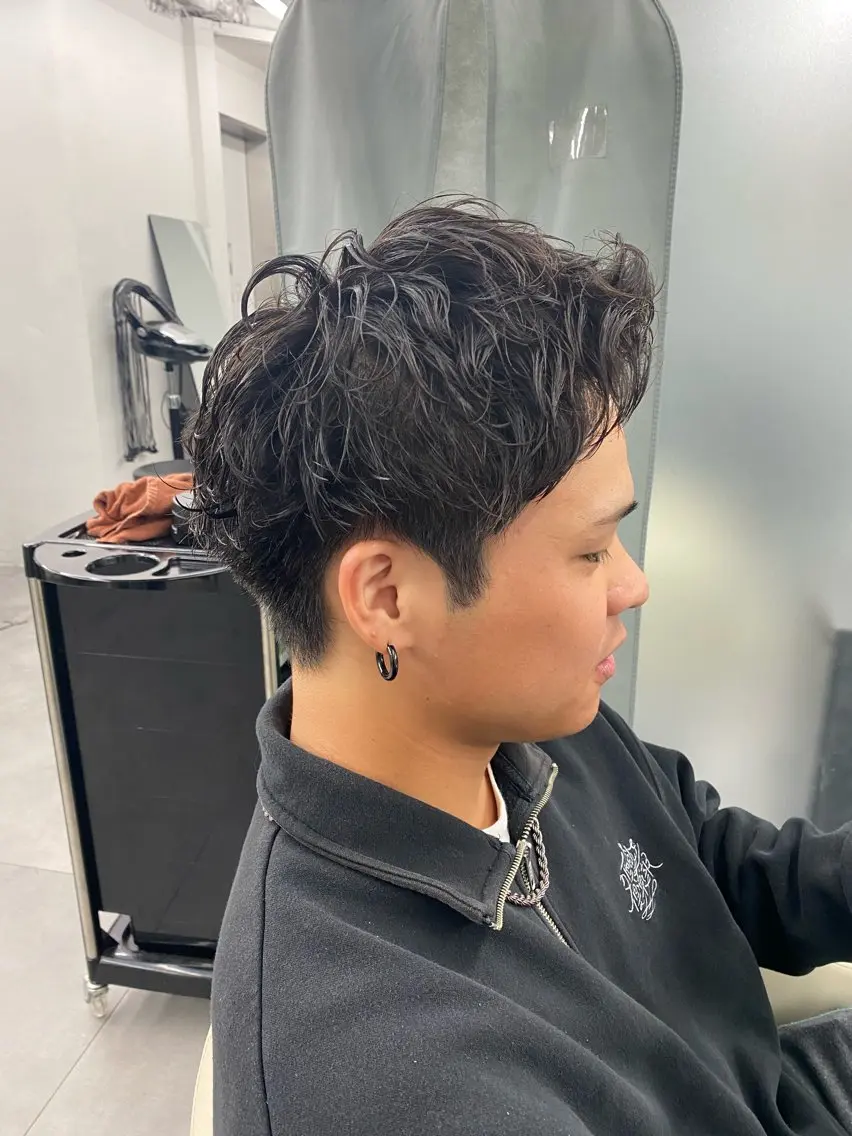ショート カット パーマ メンズ特化 江坂 今井魁人のヘアスタイル