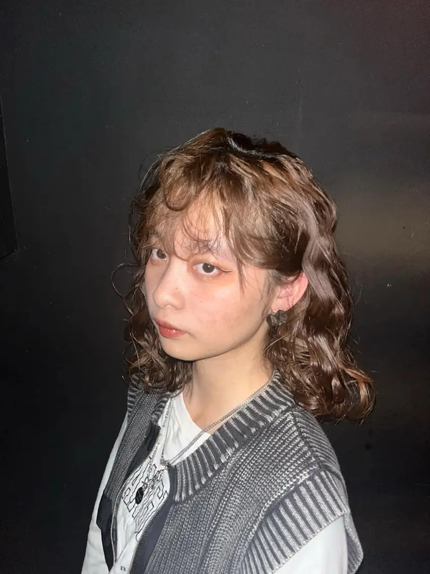 セミロング セミロングパーマ パーマ «料金🆓カット モデル»キリ🌿のヘアスタイル