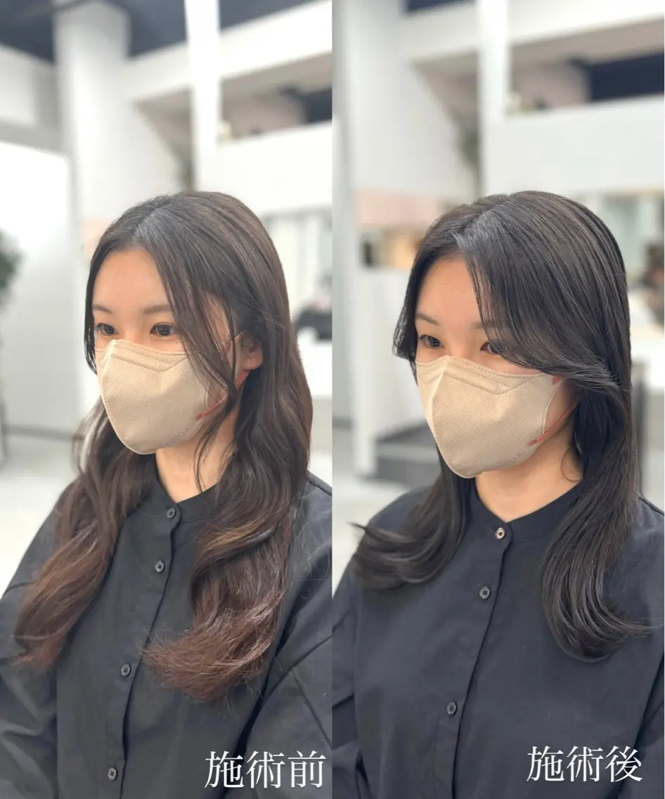 ミディアム 顔周りカット 小顔カット 可愛い顔周りカット お任せください✨中川のヘアスタイル