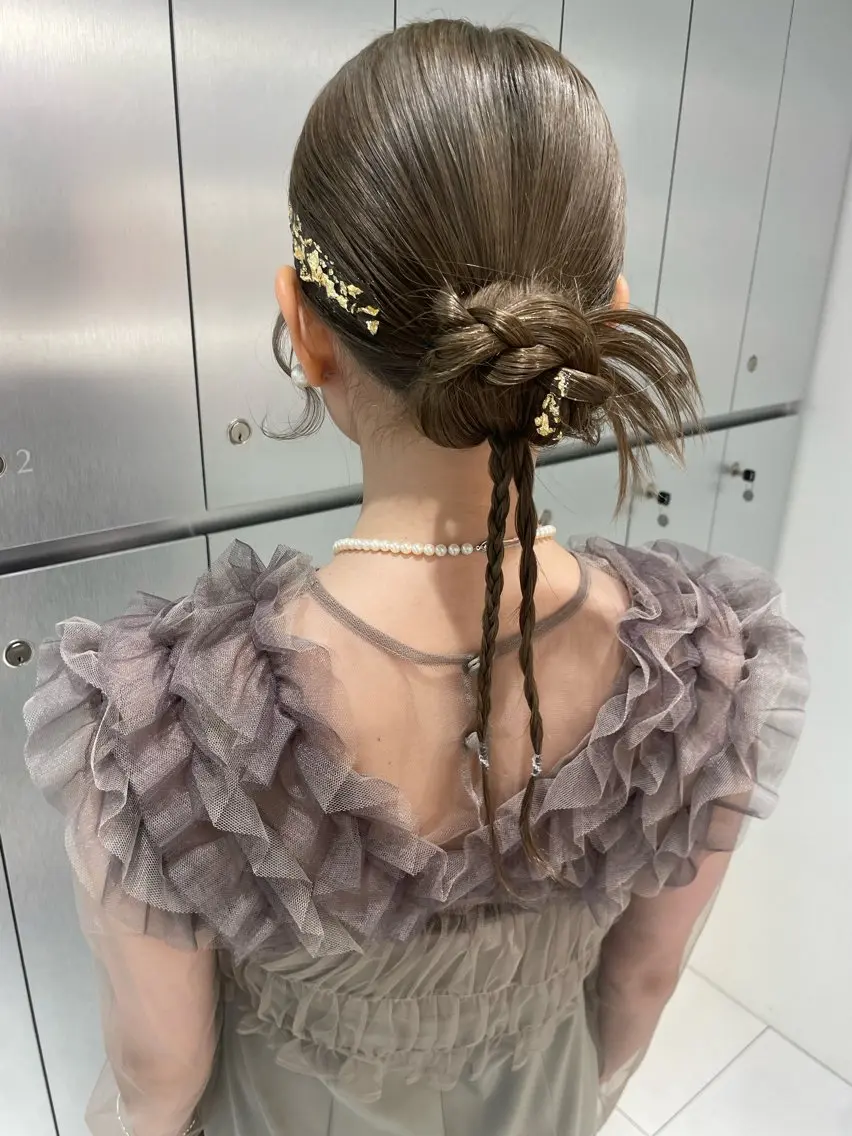 ヘアアレンジ 結婚式・ブライダル ヘアセット ヘアセット🎀耳つぼ 👂💎MONAMIのヘアスタイル