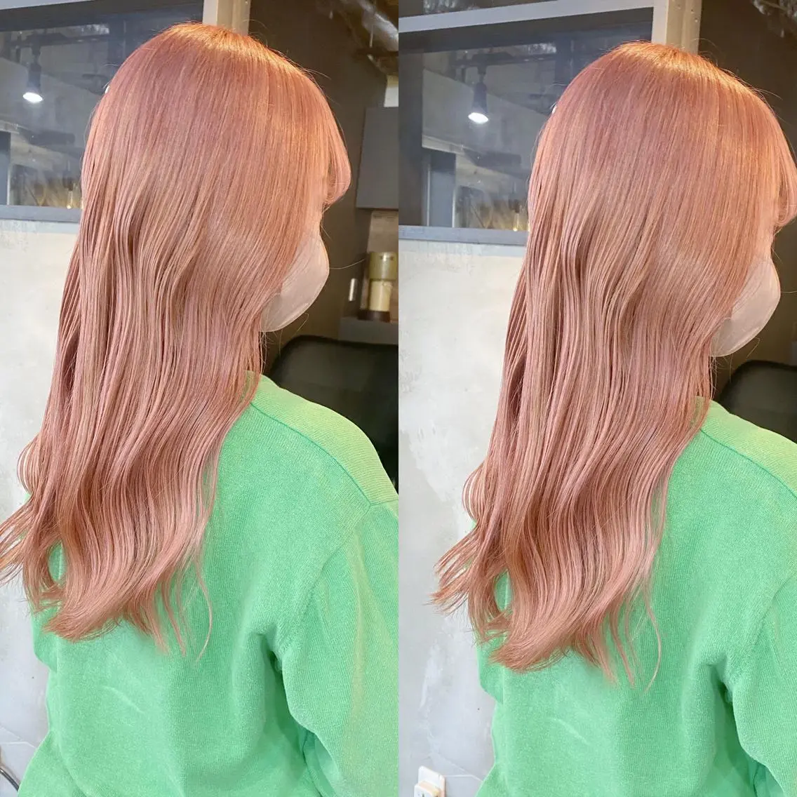 セミロング カラー ヘアカラー yoriダブルカラー 代表すがわらのヘアスタイル