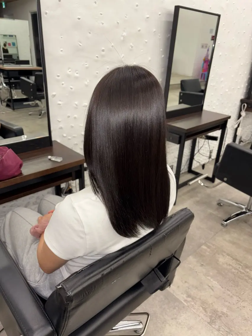 セミロング ヘアカラー トリートメント 縮毛矯正/髪質改善 /艶カラー/こうめいのヘアスタイル