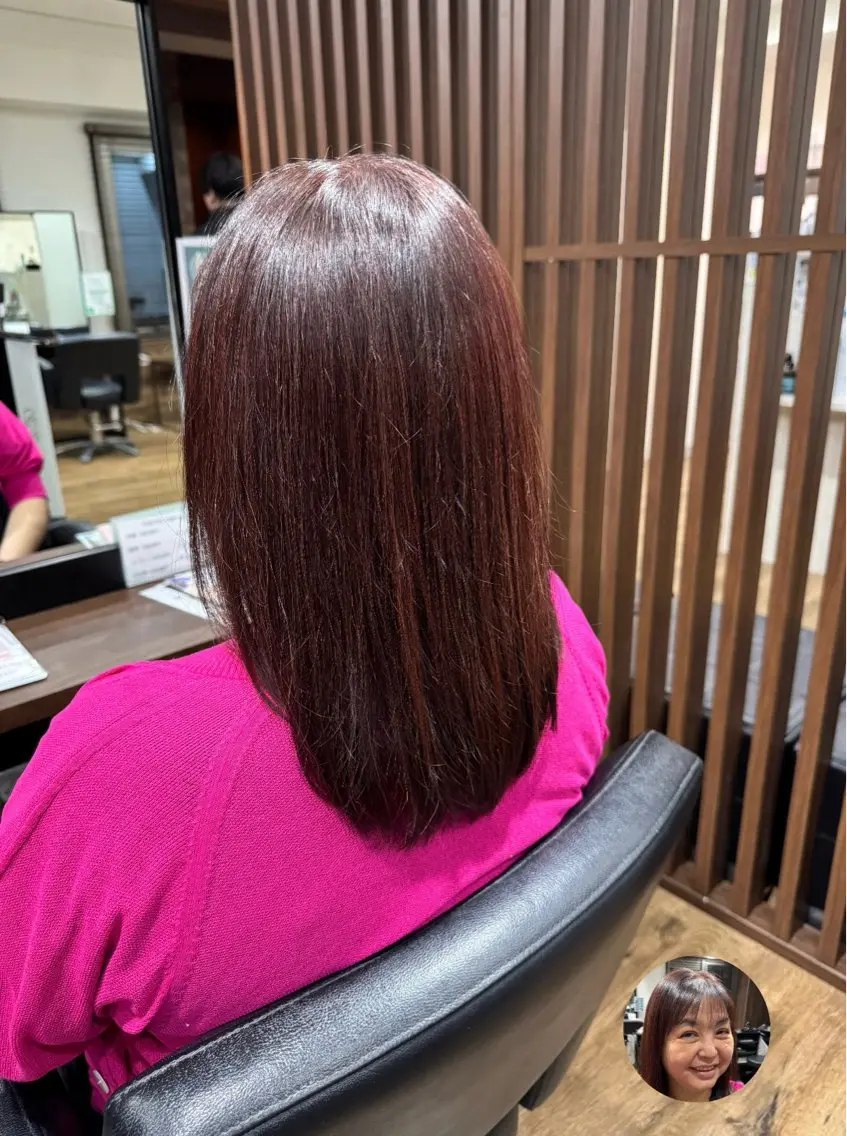 セミロング カラー 💎髪質改善💎 Ruiのヘアスタイル