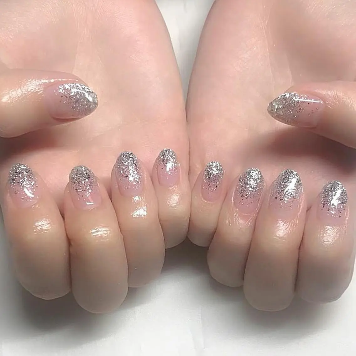 ネイル グラデーション ラメ(グリッター) ワンカラーネイル lylynail YUUKAのネイルデザイン