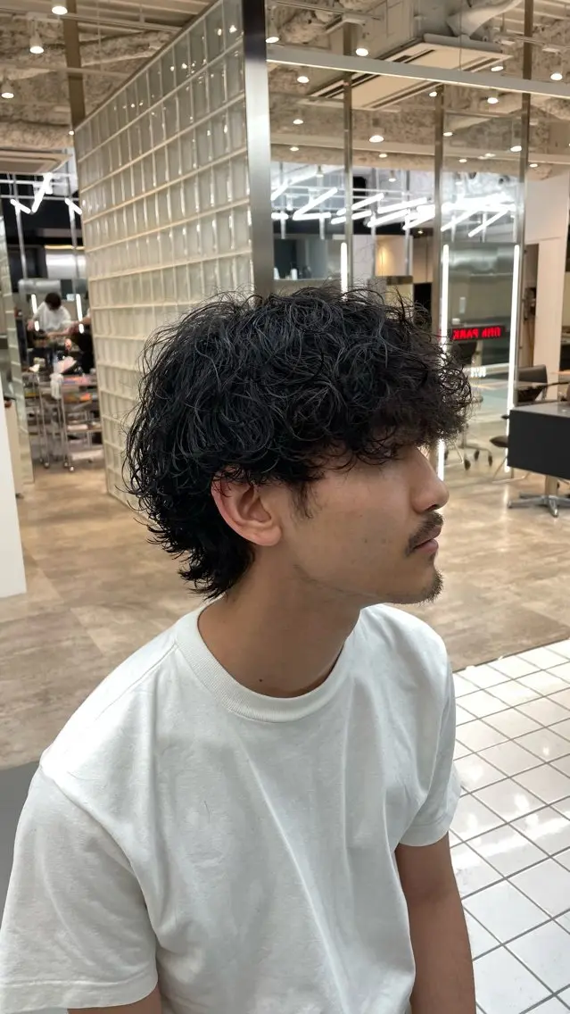 パーマ メンズ カット パーマ fifth 肥田泰輝のヘアスタイル