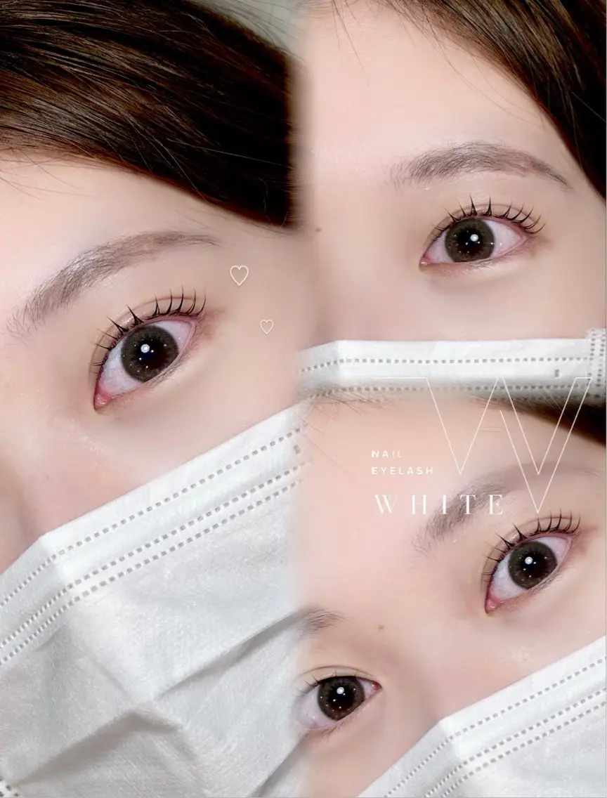 マツエク・マツパ 一重×まつ毛パーマ マツパ mayu WHITE🍀*゜のマツエク・マツパデザイン