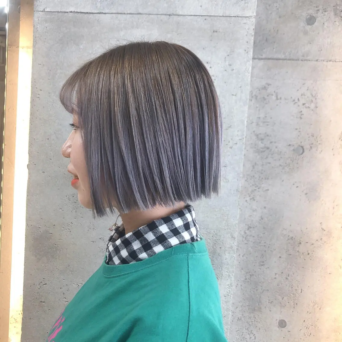 ショート カラー 切りっぱなしボブ アッシュ シルバー シルバーアッシュ ボブ wakana 【ブリーチカラー】のヘアスタイル