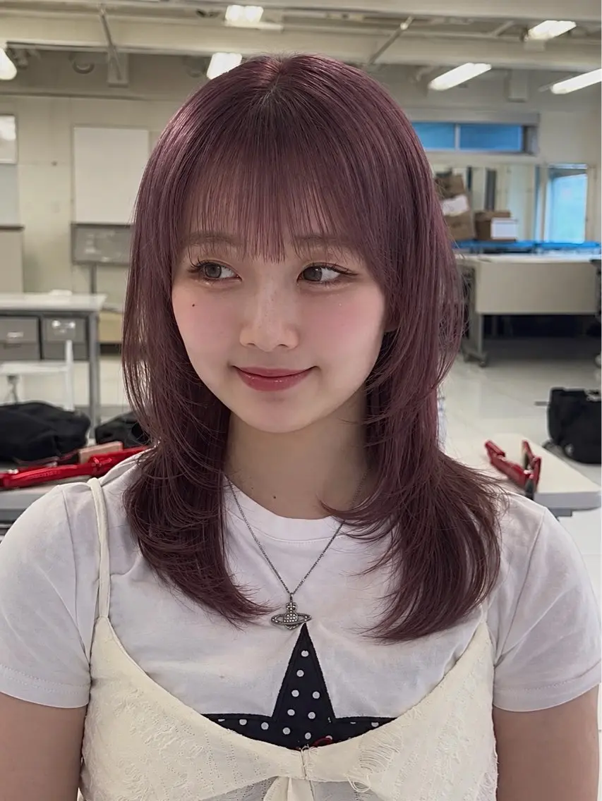 ミディアム カラー ️暖色/透明感カラー Hinata🪷のヘアスタイル