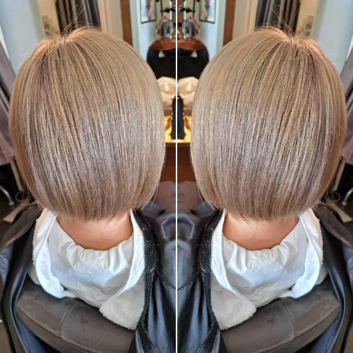 カラー ブリーチ グラッド ヘアーのヘアスタイル