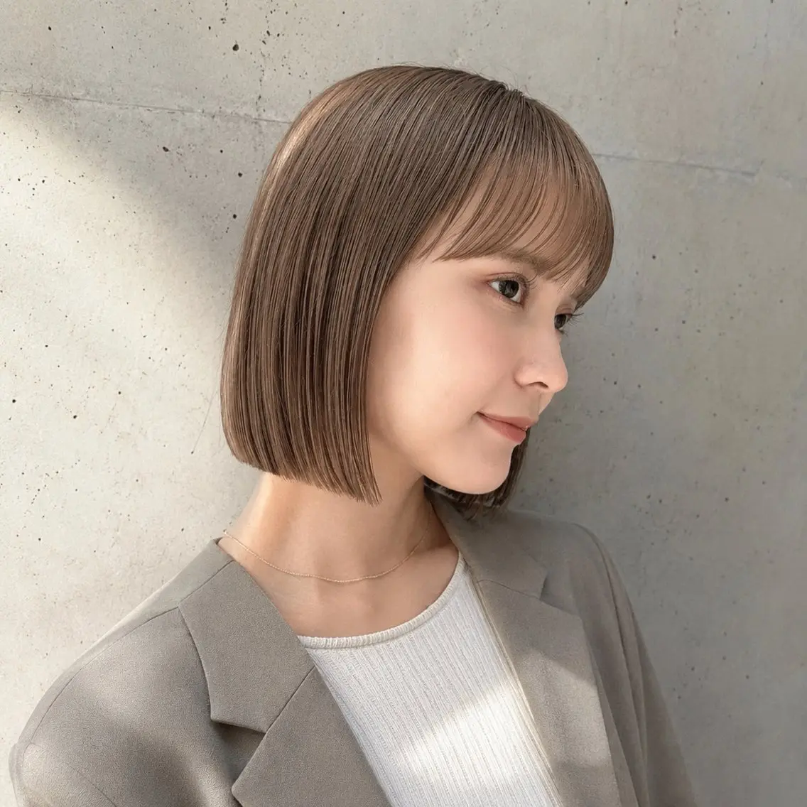 ショート カラー カット ヘアカラー トリートメント 盛れる顔まわりカット 髪質改善/渋谷/れんのヘアスタイル