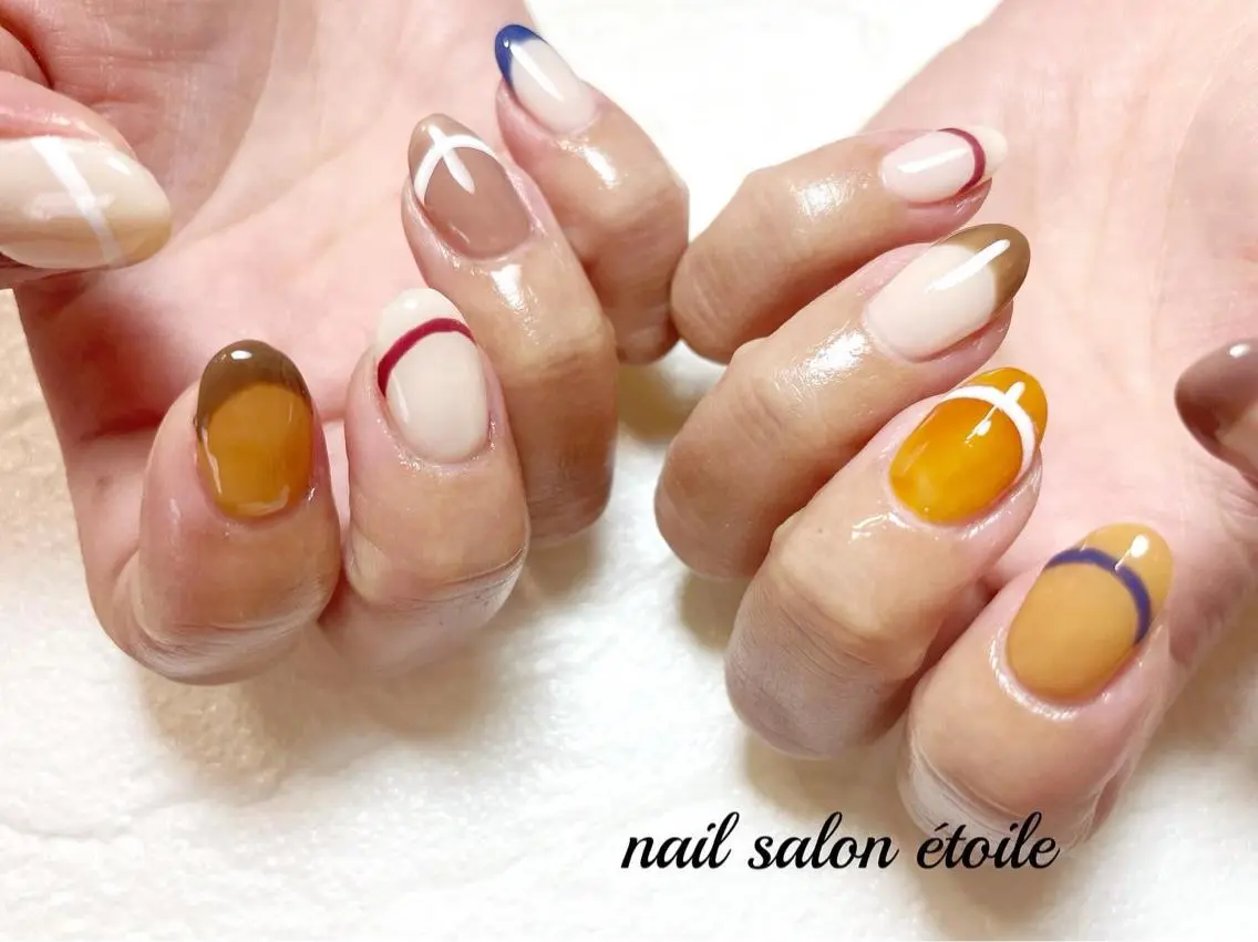 ネイル アートネイル フレンチネイル ジェルネイル ハンドネイル nail salon étoileのネイルデザイン