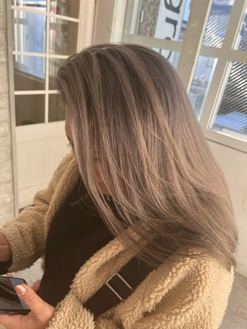 セミロング 阿部 泰博のヘアスタイル