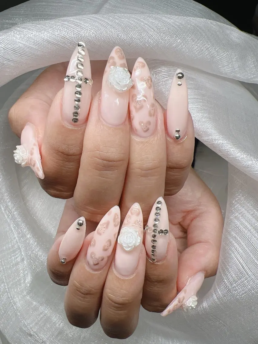 ネイル 長さ出し グラデーション キラキラネイル マグネットネイル ニュアンスネイル Lee Nails チップ長さだし専門店のネイルデザイン