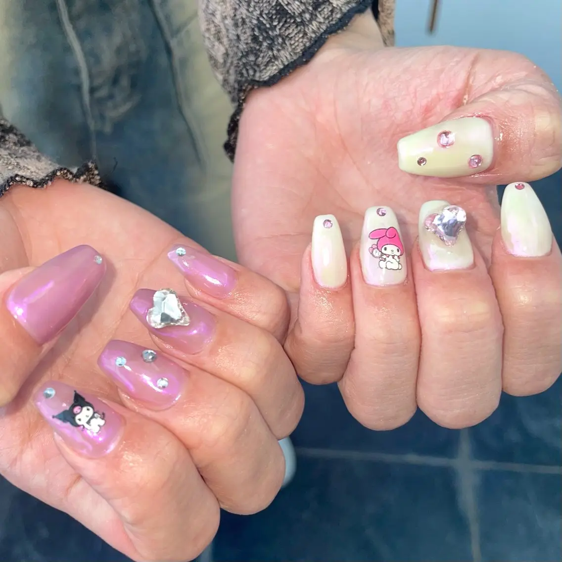 ネイル オーロラネイル ハンドネイル Nail ヌシん家 AKANEのネイルデザイン