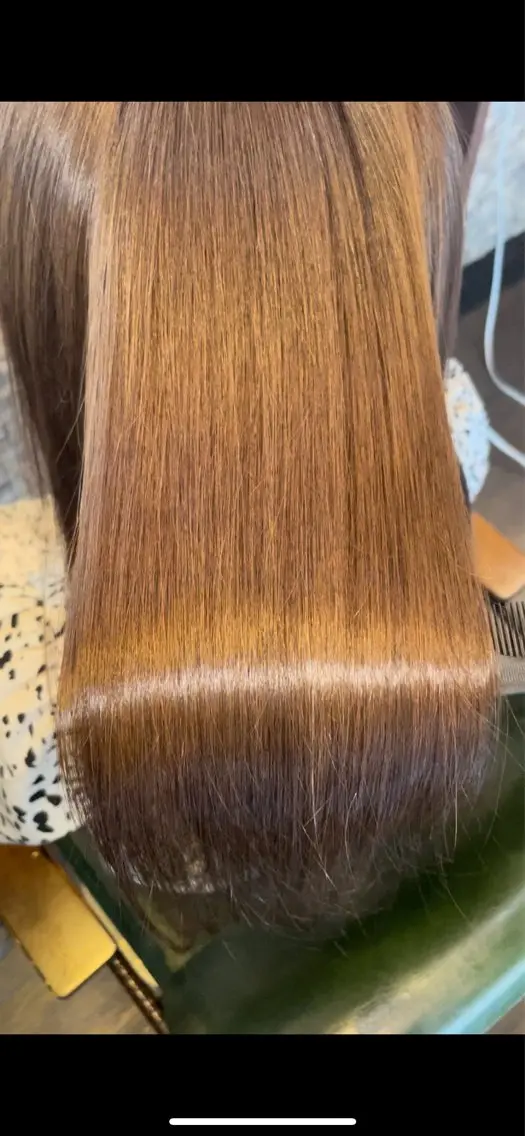 ロング カラー 伸ばしかけ 髪質改善縮毛矯正 専門店のヘアスタイル