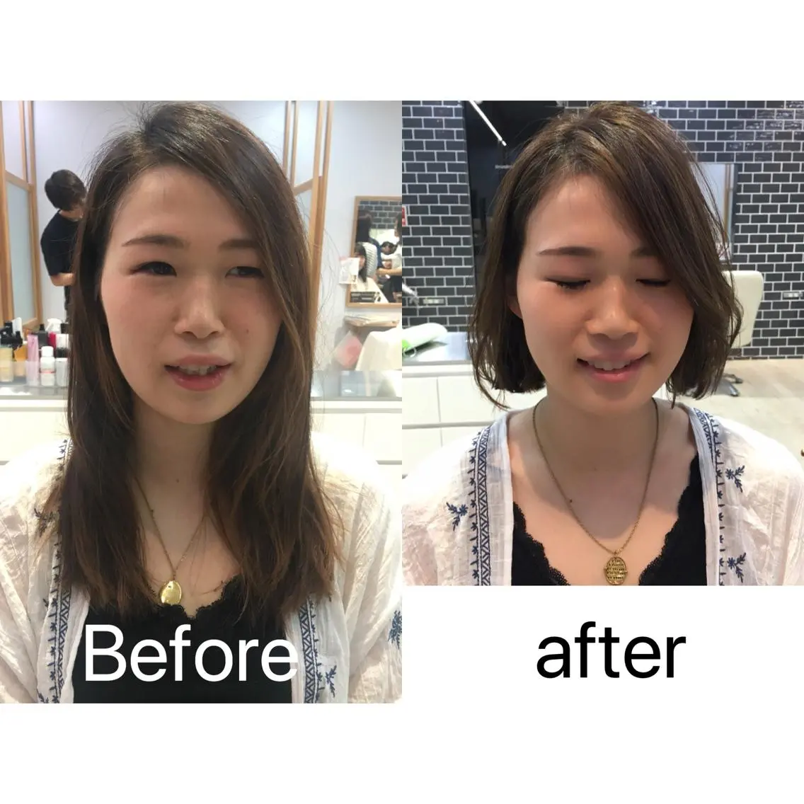 ショート カラー ベージュカラー グラデーションカラー ハイライトカラー ボブ ハイライト 中村 美穂のヘアスタイル