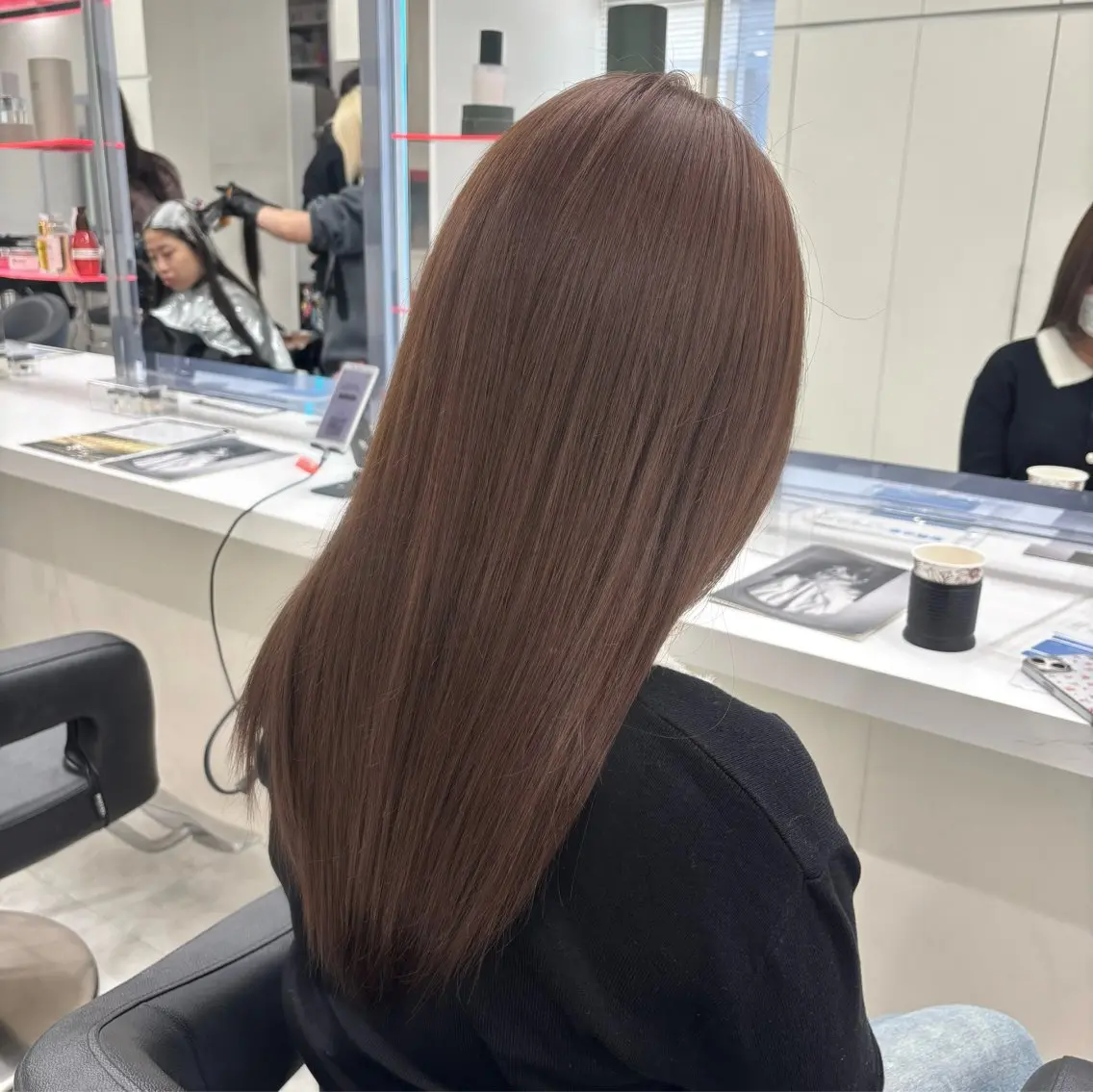 ミディアム カット ヘアカラー トリートメント 上品🤍韓国レイヤー /透明感🤍FUGAのヘアスタイル