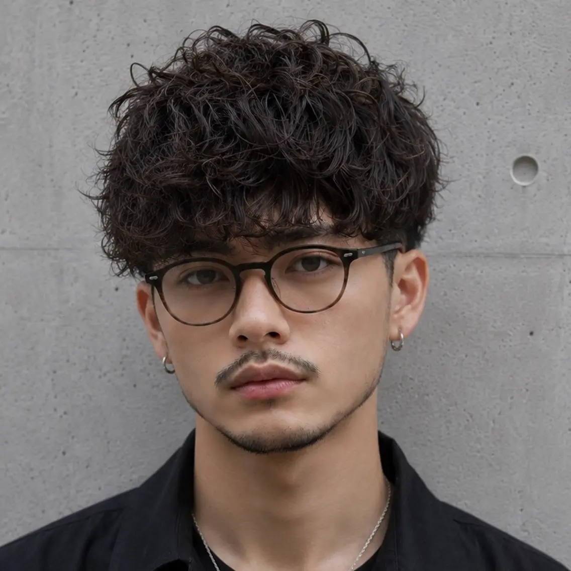 パーマ メンズ スペインカール カット パーマ メンズ特化カットパー マカラー坂田柊のヘアスタイル